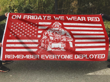 Load image into Gallery viewer, On Fridays We Wear RED Flag