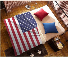 Load image into Gallery viewer, USA Flag Premium Mink Sherpa Blanket