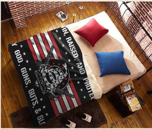 Load image into Gallery viewer, Born Raised and Protected Premium Mink Sherpa Blanket