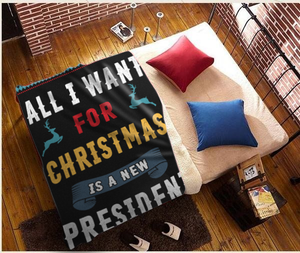 All I Want For Christmas Premium Mink Sherpa Blanket 3