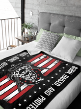Load image into Gallery viewer, Born Raised and Protected Premium Mink Sherpa Blanket