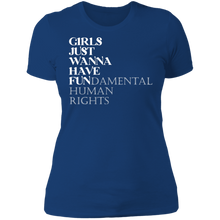 Load image into Gallery viewer, Girls Just Wanna Have Fundamental Human Rights Boyfriend T-shirt