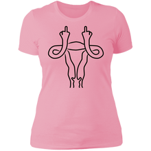 Load image into Gallery viewer, Middle Finger Uterus Boyfriend T-Shirt