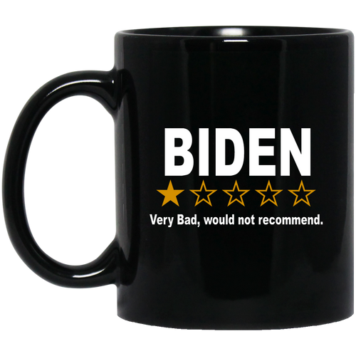 Biden Rating - 1 Star 11 oz. Black Mug