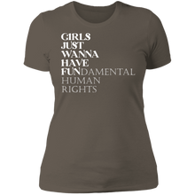 Load image into Gallery viewer, Girls Just Wanna Have Fundamental Human Rights Boyfriend T-shirt
