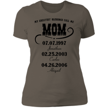 Load image into Gallery viewer, My Greatest Blessings Call Me Mom Personalized Boyfriend T-shirt
