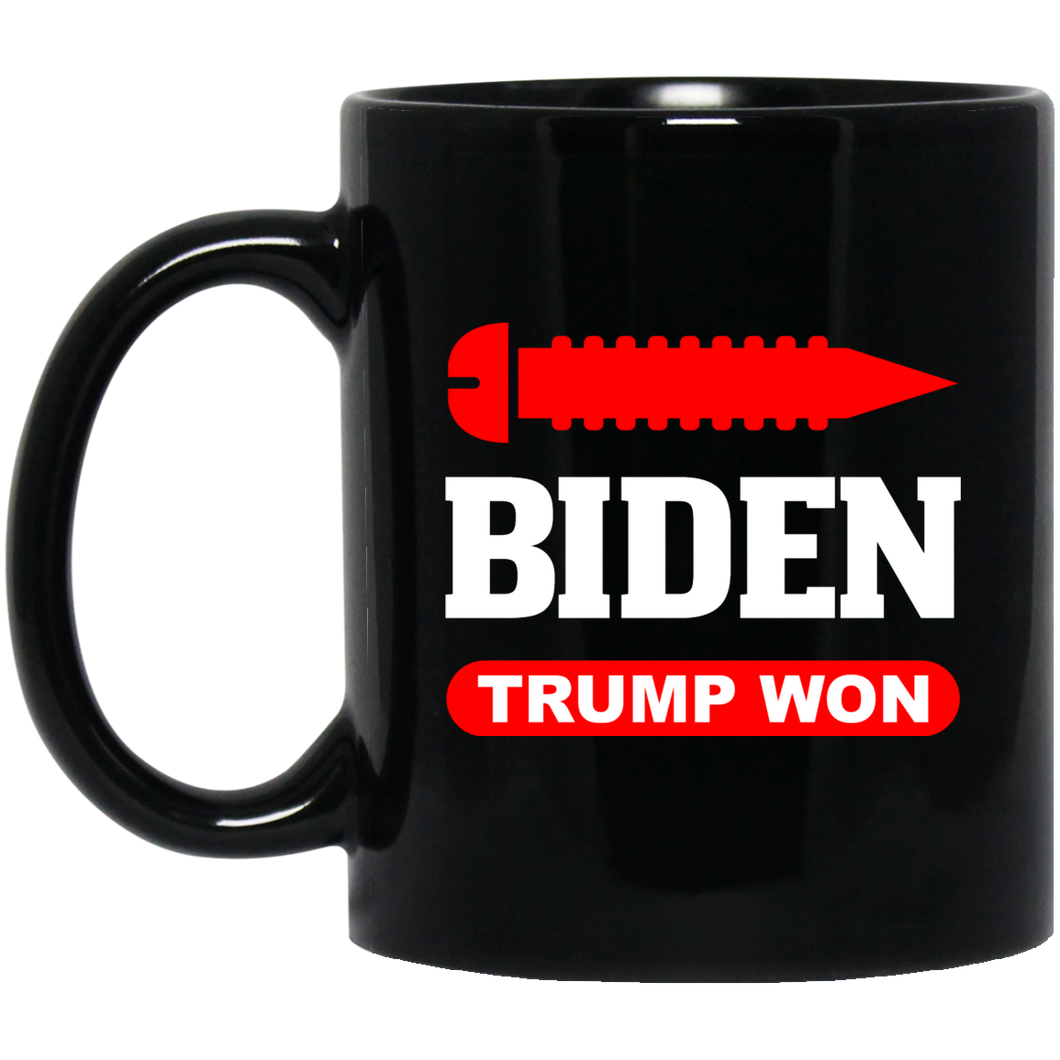 Screw Biden, Trump Won 11 oz. Black Mug