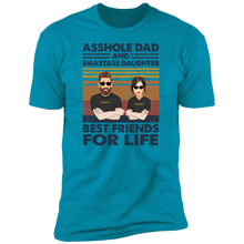 Load image into Gallery viewer, Asshole Dad And Smartass Daughter Personalized T-shirt