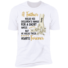 Load image into Gallery viewer, Father Holds His Children's Hands Personalized T-shirt