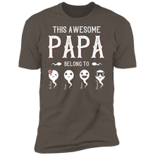 Load image into Gallery viewer, This Awesome Papa Belong To Personalized T-shirt