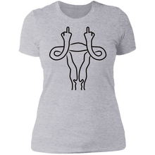 Load image into Gallery viewer, Middle Finger Uterus Boyfriend T-Shirt
