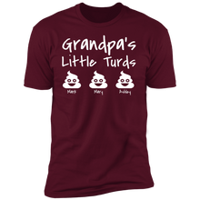 Load image into Gallery viewer, Grandpa's Little Turds Personalized T-shirt