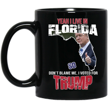 Load image into Gallery viewer, Yeah! I Live In Florida 11 oz. Black Mug