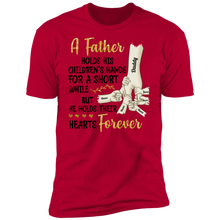 Load image into Gallery viewer, Father Holds His Children's Hands Personalized T-shirt
