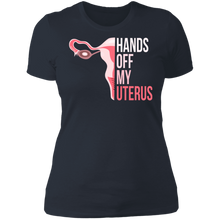 Load image into Gallery viewer, Hands Off My Uterus Boyfriend T-Shirt