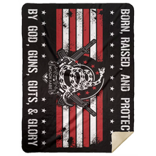 Load image into Gallery viewer, Born Raised and Protected Premium Mink Sherpa Blanket