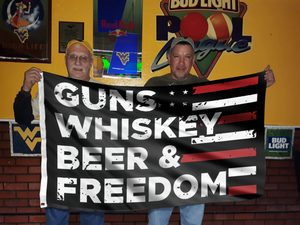 Guns, Whiskey, Beer and Freedom Flag