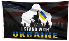 Load image into Gallery viewer, I STAND WITH UKRAINE SASQUATCH FLAG
