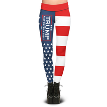 Load image into Gallery viewer, Pre-Release Trump Keep America Great 2024 USA Flag - Sublimation Leggings