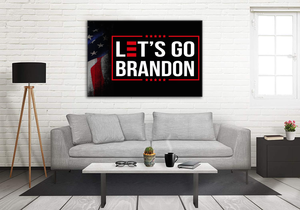 Let's Go Brandon USA Deluxe Landscape Canvas 1.5in Frame