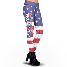Load image into Gallery viewer, Pre-Release Keep America Great Trump 2024 USA Colors - Sublimation Leggings