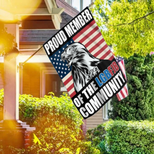 Load image into Gallery viewer, Proud Member of the LGBFJB Community House Flag