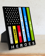 Load image into Gallery viewer, Heroes First Responder Deluxe Portrait Canvas 1.5in Frame