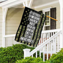 Load image into Gallery viewer, Foxtrot Uniform Charlie Kilo Phonetics House Flag