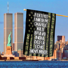 Load image into Gallery viewer, Foxtrot Uniform Charlie Kilo Phonetics House Flag