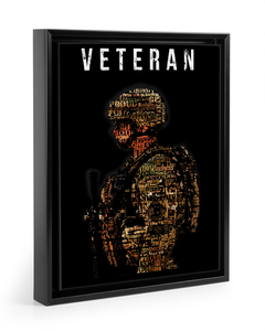 USA Veteran Deluxe Portrait Canvas 1.5in Frame