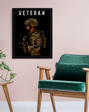 Load image into Gallery viewer, USA Veteran Deluxe Portrait Canvas 1.5in Frame