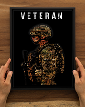 Load image into Gallery viewer, USA Veteran Deluxe Portrait Canvas 1.5in Frame