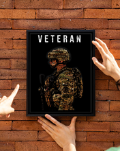 Load image into Gallery viewer, USA Veteran Deluxe Portrait Canvas 1.5in Frame