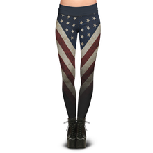 Load image into Gallery viewer, USA Flag - American Grunge Leggings