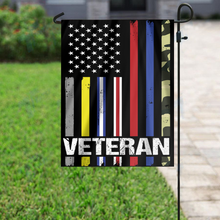 Load image into Gallery viewer, USA Veteran - First Responder Stripes House Flag