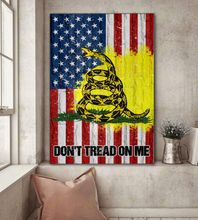 Load image into Gallery viewer, Don&#39;t Tread On Me USA Deluxe Portrait Canvas 1.5in Frame