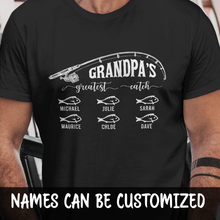Load image into Gallery viewer, Grandpa's Greatest Catch Personalized T-shirt