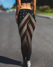 Load image into Gallery viewer, USA Flag - American Grunge Leggings
