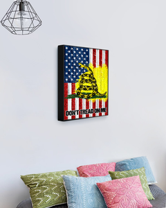 Don't Tread On Me USA Deluxe Portrait Canvas 1.5in Frame
