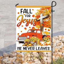 Load image into Gallery viewer, Fall For Jesus House Flag (RTL)