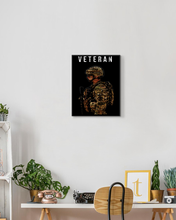 Load image into Gallery viewer, USA Veteran Deluxe Portrait Canvas 1.5in Frame