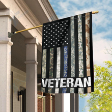 Load image into Gallery viewer, USA Veteran - Military Branches Stripes House Flag