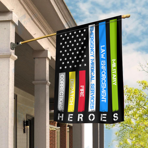 Heroes - First Responders House Flag