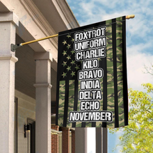 Load image into Gallery viewer, Foxtrot Uniform Charlie Kilo Phonetics House Flag