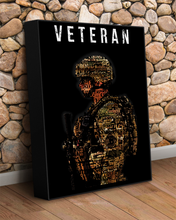 Load image into Gallery viewer, USA Veteran Deluxe Portrait Canvas 1.5in Frame