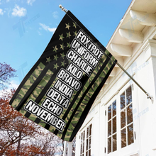 Load image into Gallery viewer, Foxtrot Uniform Charlie Kilo Phonetics House Flag