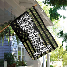 Load image into Gallery viewer, Foxtrot Uniform Charlie Kilo Phonetics House Flag