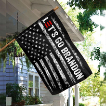Load image into Gallery viewer, Let's Go Brandon Black and White USA House Flag