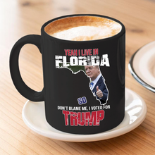 Load image into Gallery viewer, Yeah! I Live In Florida 11 oz. Black Mug