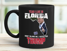 Load image into Gallery viewer, Yeah! I Live In Florida 11 oz. Black Mug